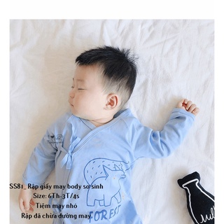 Rập giấy may body dài tay cho bé_SS81