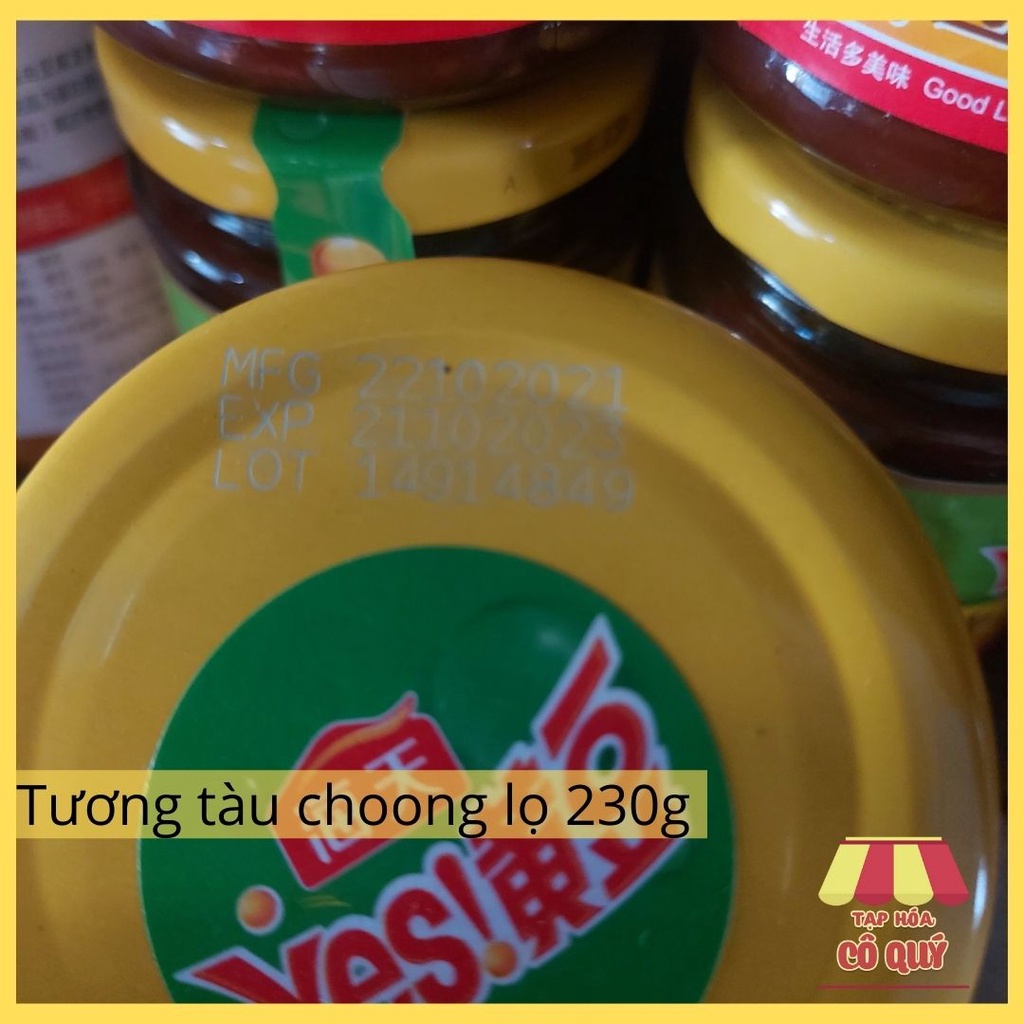 Đạm tương, tương tàu choong, tương đậu lọ thủy tinh 230g, đate mới- Tạp hóa cô Quý