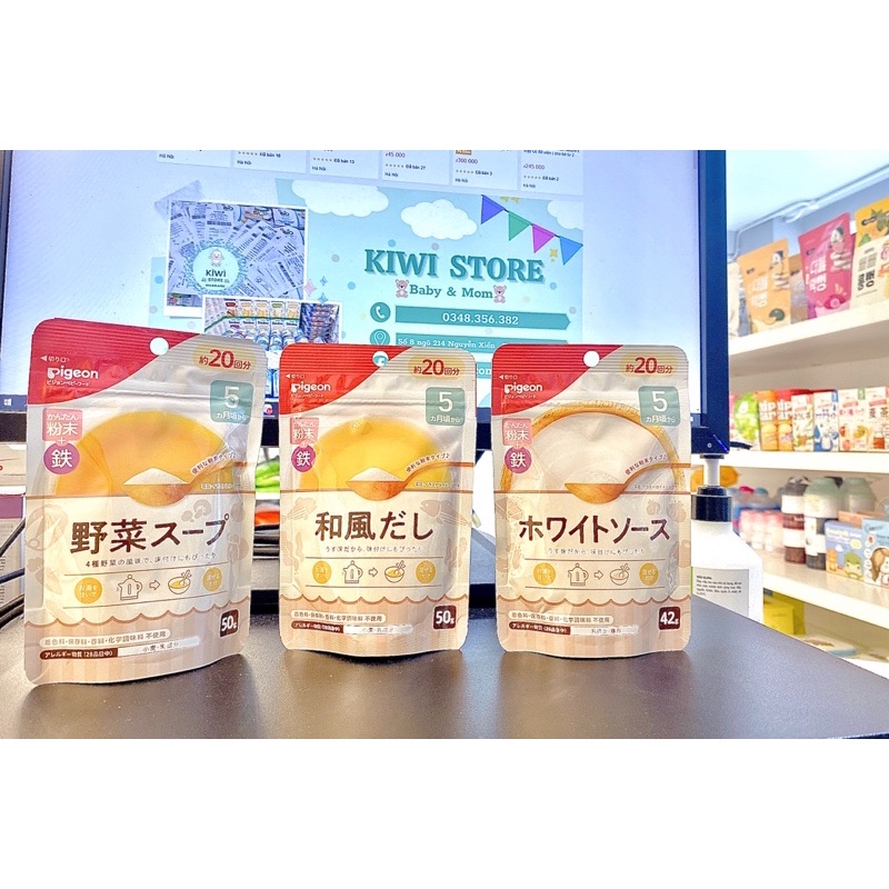 Bột Dashi Pigeon cho bé ăn dặm từ 5 tháng Nhật Bản ( gói 50gr )