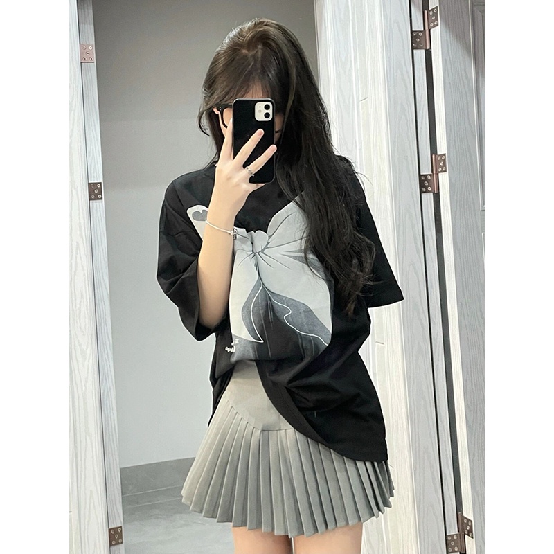 NRVP Áo Thun Cổ Tròn Ngắn Tay Thời Trang Mùa Hè Hàn Quốc 2022 Dành Cho Nữ