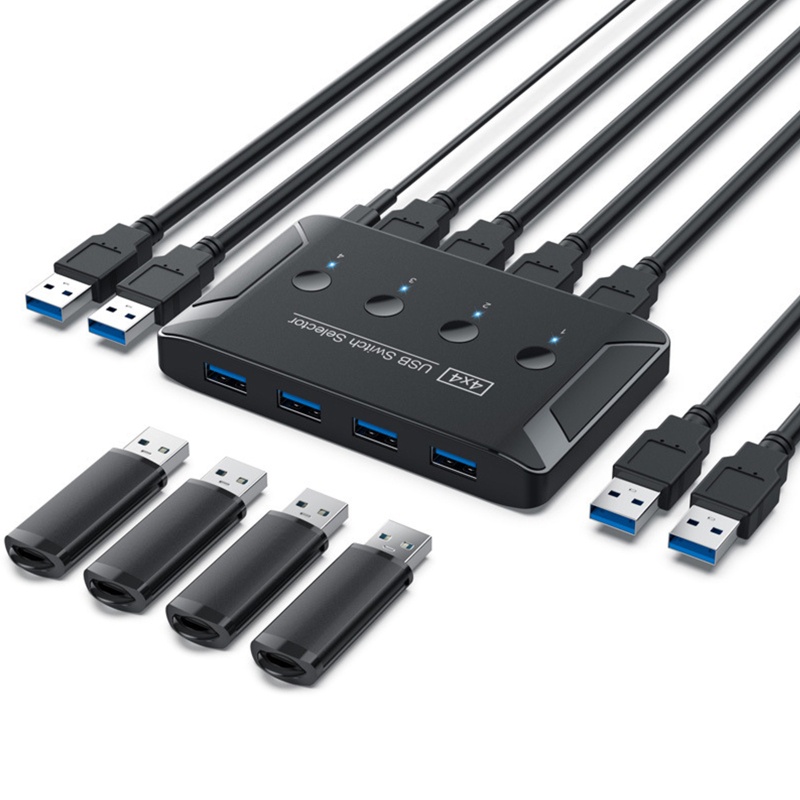 Đầu Chia Cổng USB 3.0 Thành 4 Cổng Vào 4 Cổng Ra Tiện Dụng