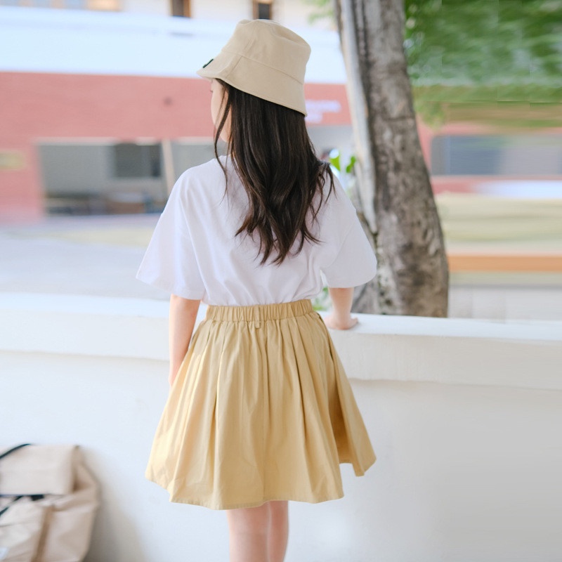 Set váy và áo cho bé gái mùa hè mẫu WASTING TIME. Hàng may kỹ, thiết kế tinh tế. MA66