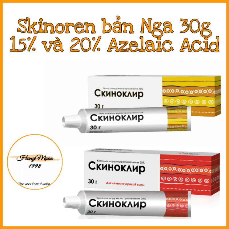 Kem Skinoren bản Nga 30g (Skinoklir) 15% và 20% Azelaic Acid