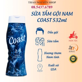Sữa tắm & gội coast 2in1 mỹ 532ml