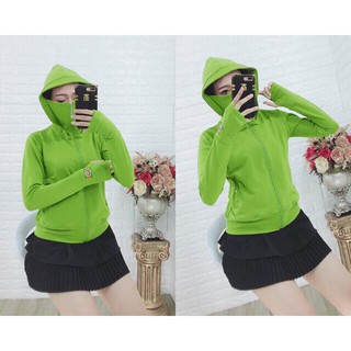 Áo khoác chống nắng nữ nỉ da cá thời trang cao cấp CX01-Xanh lá