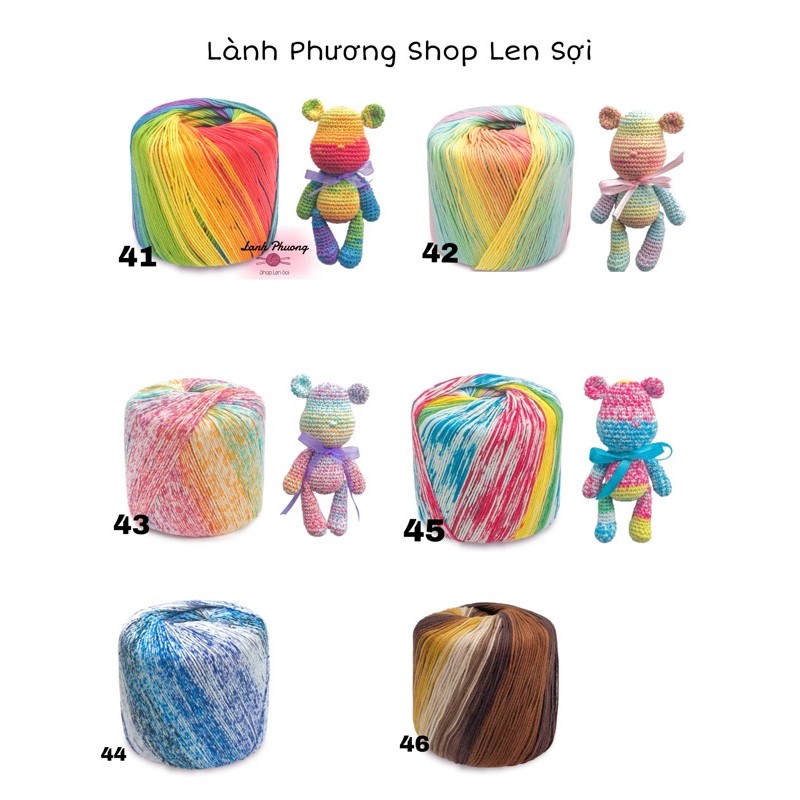 Sợi cotton loang 0.8mm cuộn 50 gram