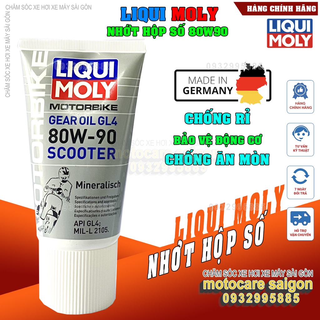 Nhớt Lap Hộp Số Liqui Moly Motorbike Gear Oil 80W-90 Scooter 150ml
