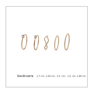 SET NHẪN 5 CHIẾC