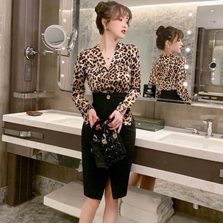 Set công sở váy ôm + áo beo KHNGS320