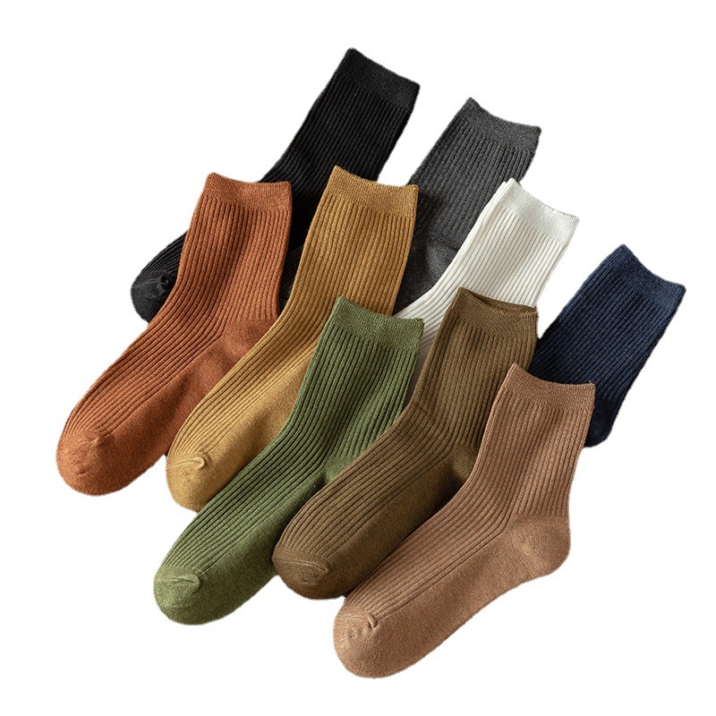 Vớ WAFNHA D533 cotton màu trơn trẻ trung thời trang