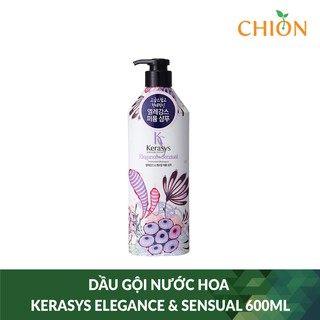 Dầu gội nước hoa phục hồi độ chắc khỏe cho tóc khô xơ, chẻ ngọn KERASYS ELEGANCE & SENSUAL 600ml - Hàn Quốc Chính Hãng