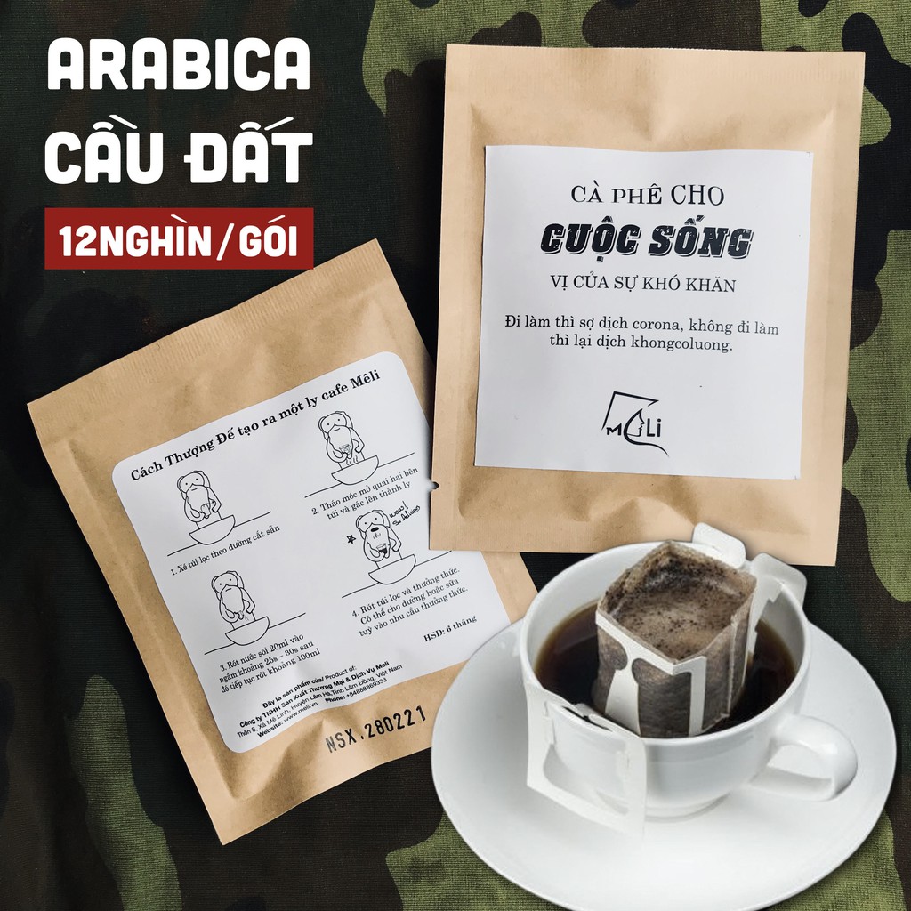 Cà Phê Phin Giấy Arabica Và Robusta Tiện Dụng Nguyên Chất 100%