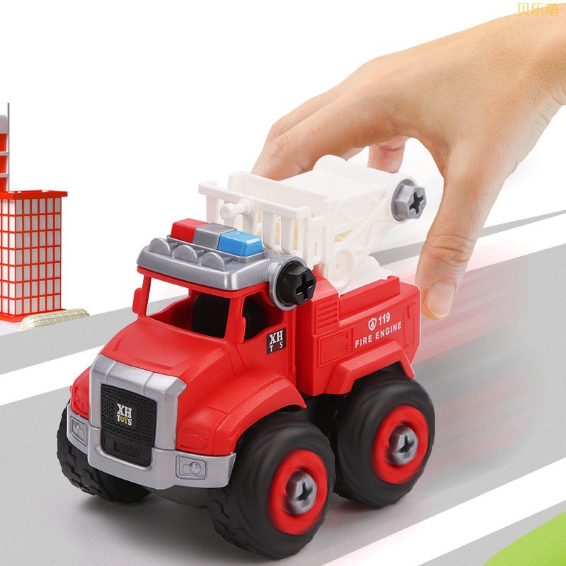 ❤Khuyến mãi❤Stem Bộ đồ chơi xe cứu hỏa lắp ráp có thể tháo rời cho bé trai