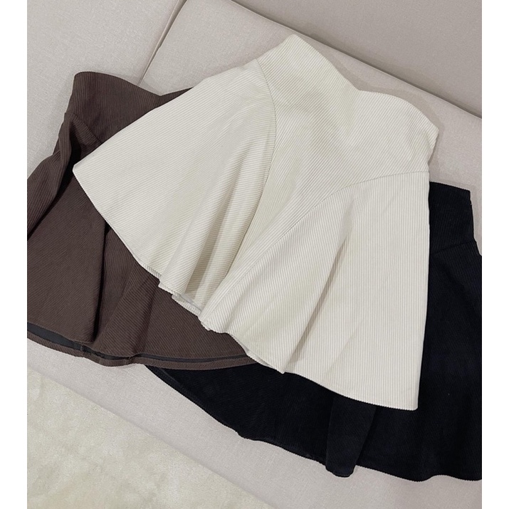 Chân váy ngắn chất nhung tăm dáng xoè- Ảnh thật sản phẩm | BigBuy360 - bigbuy360.vn