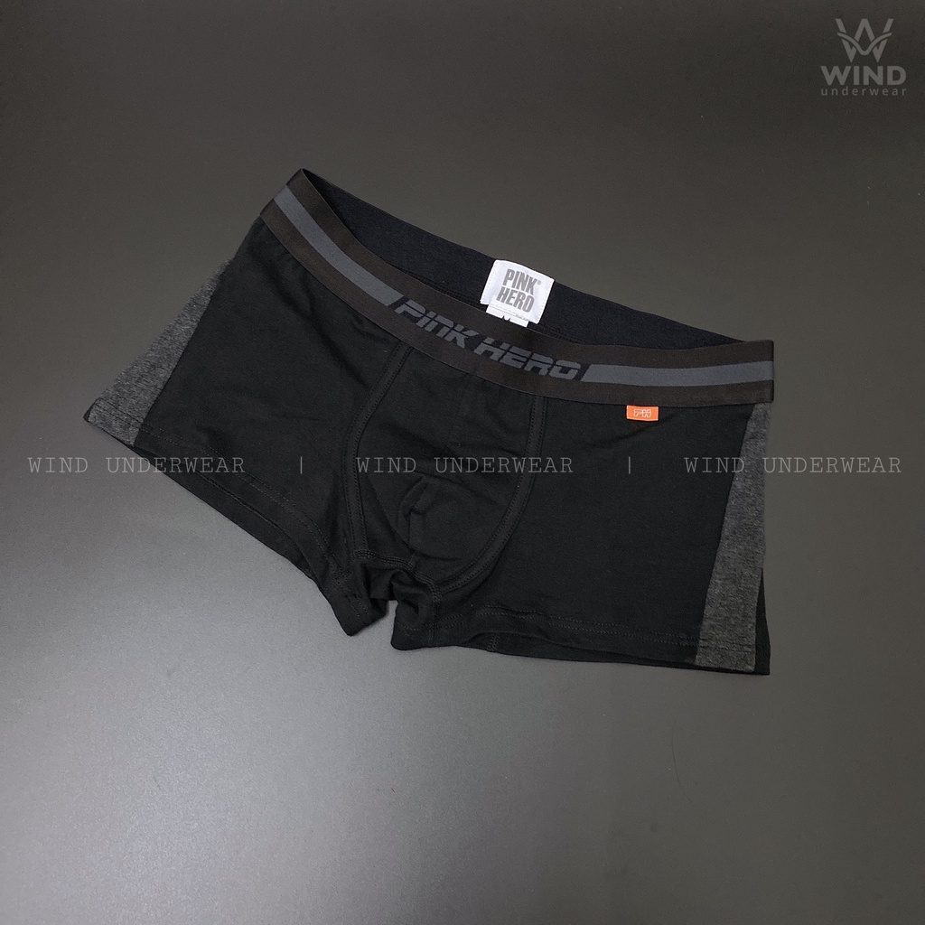Quần lót nam boxer đùi cao cấp chất cotton co giãn 4 chiều rất thấm hút mồ hôi WIND PINK TRƠN