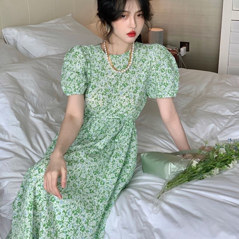 Váy Hoa Nhí Cổ Tròn