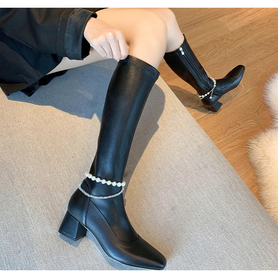 Giày Bốt Nữ Cao Cổ Dài, Boot Đùi Nữ Da Mềm Cao Cấp Cho Nữ - Boots Gót Cao 5 phân Dễ Phối Đồ Phong Cách Trẻ Trung | BigBuy360 - bigbuy360.vn