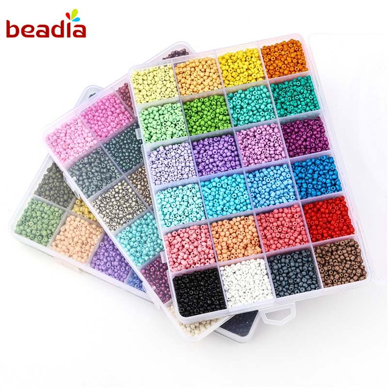 Hộp hạt Beadia làm trang sức 24 ngắn màu sắc xinh xắn