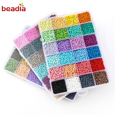 Hộp hạt Beadia làm trang sức 24 ngắn màu sắc xinh xắn
