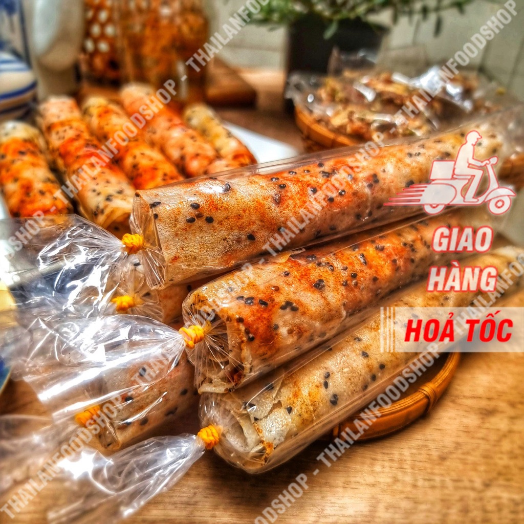 Bánh Tráng Cuộn Chà Bông Hành Phi Mắm Ruốc 10 Cuộn