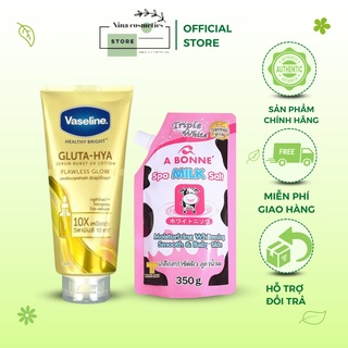 Vaseline 10X Trắng Da Chai Vàng Gluta-Hya Dùng Ngày 330ml Thái Lan