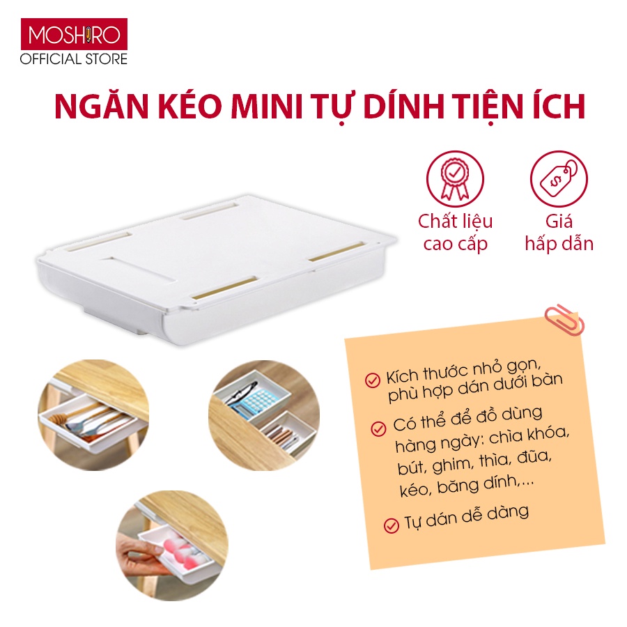 Ngăn kéo mini gắn dưới bàn, hộc bàn đựng bút chì, bút máy, đồ dùng cá nhân, cất giữ sắp xếp đồ đạc gọn gàng, tiện ích