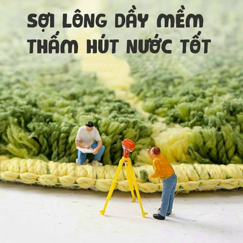 Thảm lau chân hình lá chất vải lông cừu