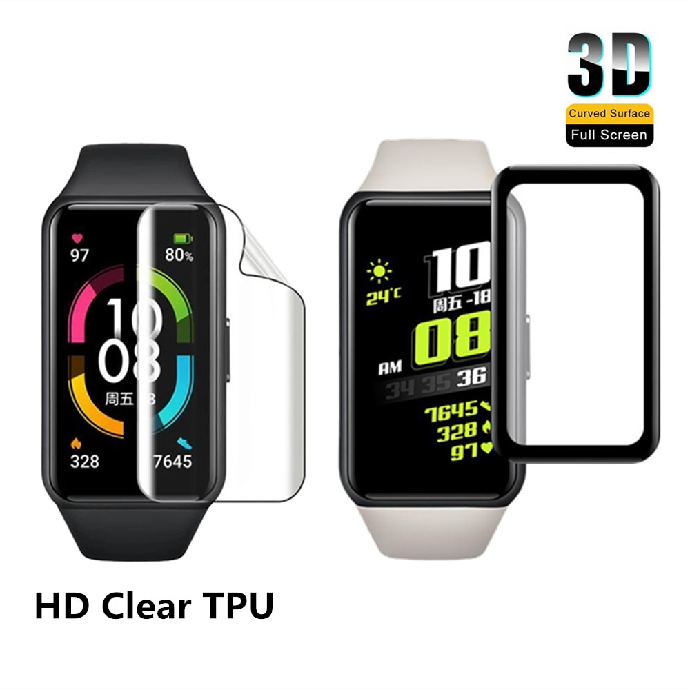 Set 2 Phim Dán Bảo Vệ Màn Hình 3d Cho Đồng Hồ Thông Minh Huawei Honor Band 6 Honer Band6 Ốp