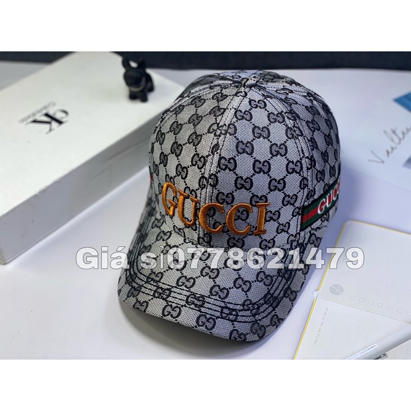 Nón kết lưỡi trai in gg thêu chữ hông thời trang nam nữ