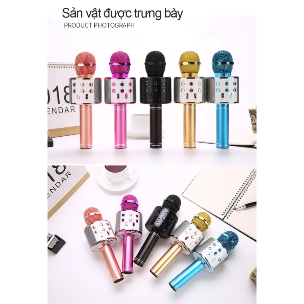 Micro Không Dây Bluetooth Bản Pro Nâng Cấp Âm Thanh Cực Hay Bảo Hành 12 Tháng