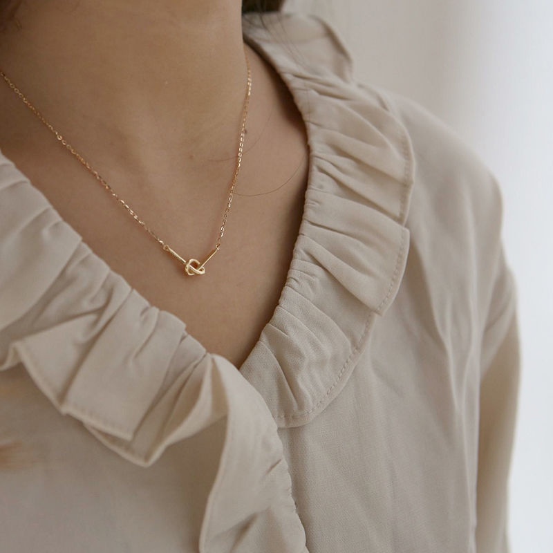 Dây chuyền titan basic mặt tròn xoắn, mạ vàng 14k  [  KHÔNG ĐEN GỈ ]   Her Accessories CT5