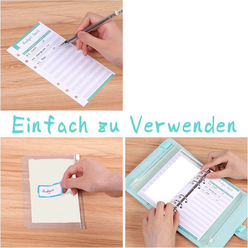 Sổ Kế Hoạch Tài Liệu Tiết Kiệm Tiền 6 Lỗ Khổ A6