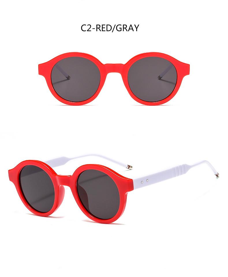 Kính mát gọng kim loại hình tròn phong cách thời trang retro