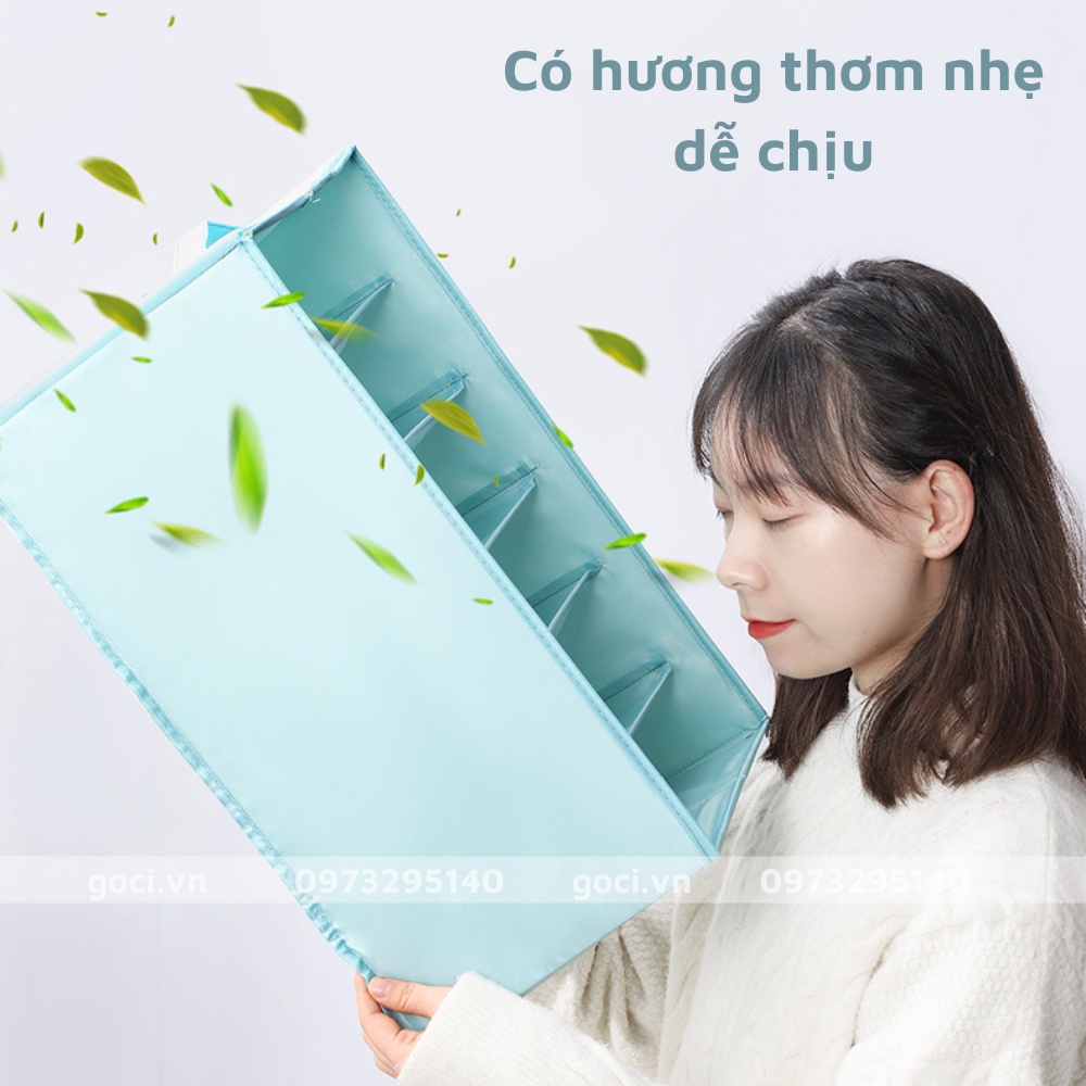 Hộp vải đựng quần sooc hè áo sơ mi tất vớ chia ngăn vải không dệt cao cấp gọn gàng ngăn nắp cho tủ đồ