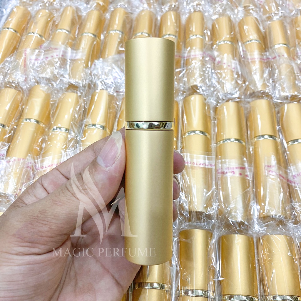 Combo chai đựng, ống đựng nước hoa 10ml vỏ nhôm 2 lớp loại cao cấp, xịt nhẹ, phun sương mịn