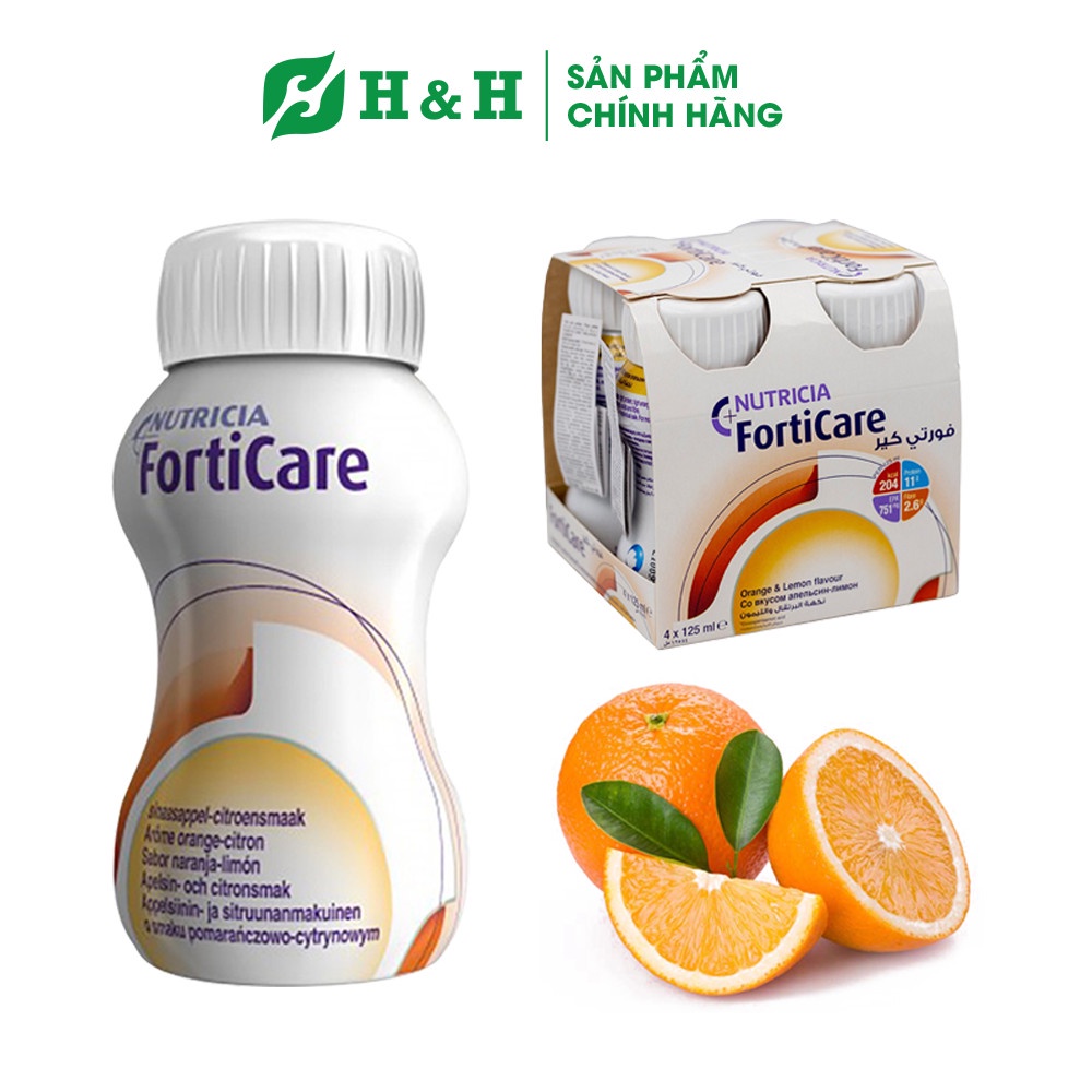 Sữa FORTICARE Nutricia Hà Lan (125ml x4) – Dinh dưỡng chuyên biệt cho người UNG THƯ