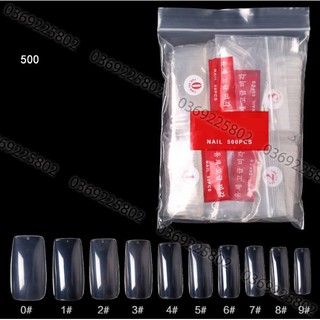 [Xả lỗ móng nối] Móng tay giả 500 cái/bịch, 500 frech đầu móng