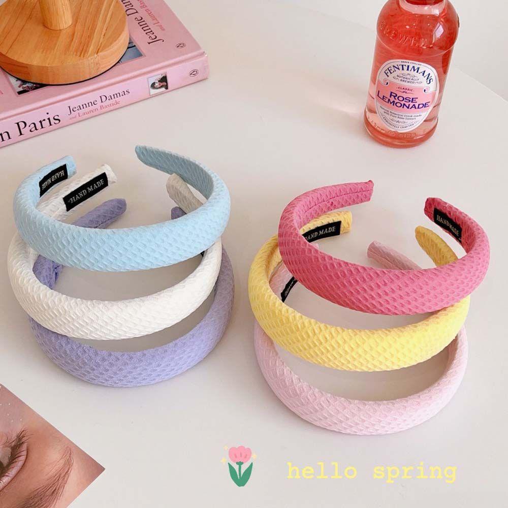 Băng Đô Cài Tóc Bản Rộng Màu Sắc Ngọt Ngào Thời Trang Cho Nữ