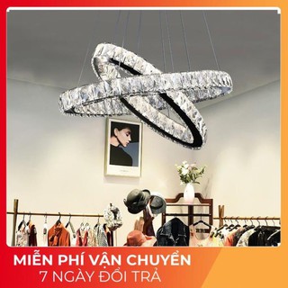 Đèn thả phale 2 vòng sang trọng size 30*50 - đèn thả trang trí phòng khách, phòng ngủ