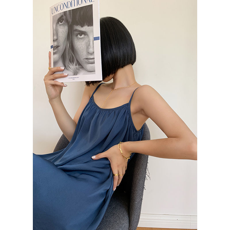 Đầm hai dây dáng dài xinh xắn thời trang dành cho nữ