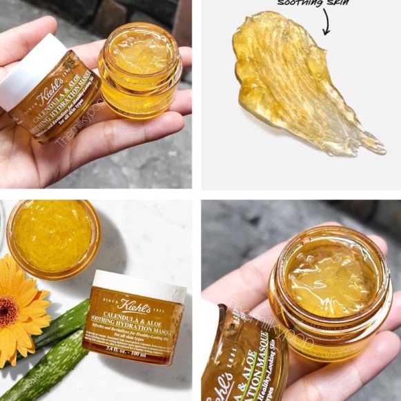 Combo 4 Món Kiehls Hoa Cúc Mini - Sữa Rửa Mặt-Nước Hoa Hồng-Mặt Nạ-Kem Mặt Kiehl's Hoa Cúc