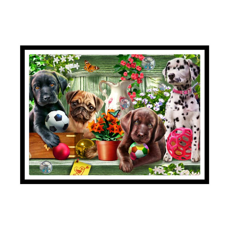 Bộ Tranh Đính Đá 5D Tự Làm Hình Chú Chó Blaha Trang Trí Nhà Cửa