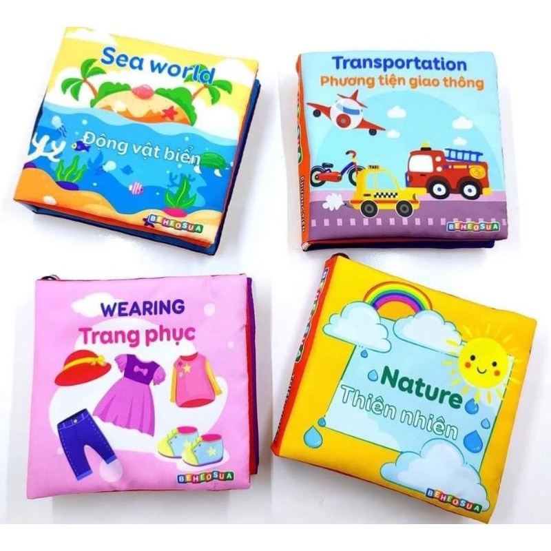 Combo 5 Sách Vải an toàn cho bé nhiều chủ đề