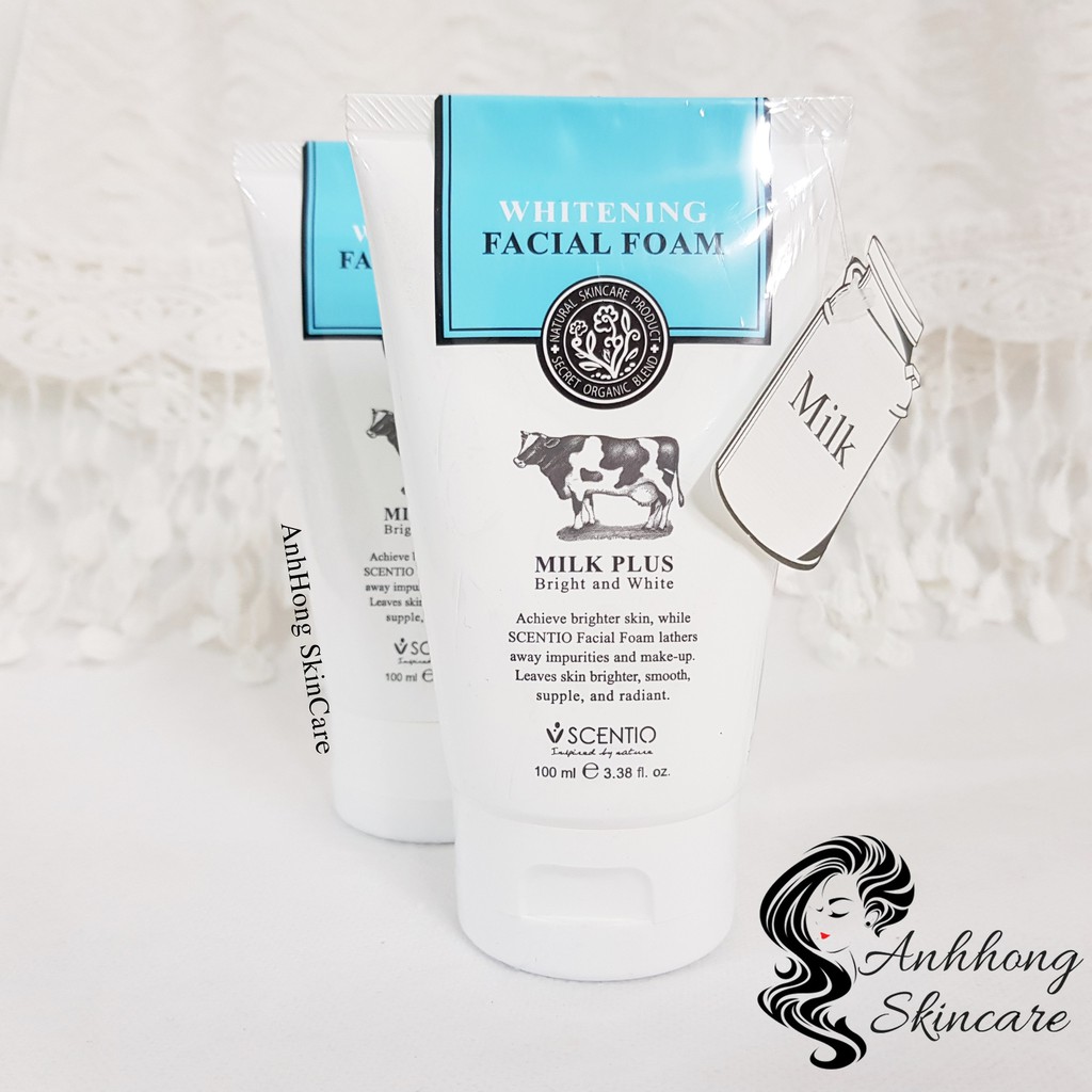 Sữa Rửa Mặt Whitening  Facial Foam Milk Plus