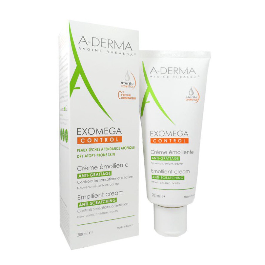 [CHÍNH HÃNG] A Derma Kem Dưỡng Ẩm Cho Viêm Da Cơ Địa &amp; Da Khô Exomega Control Emollient Cream 200ml