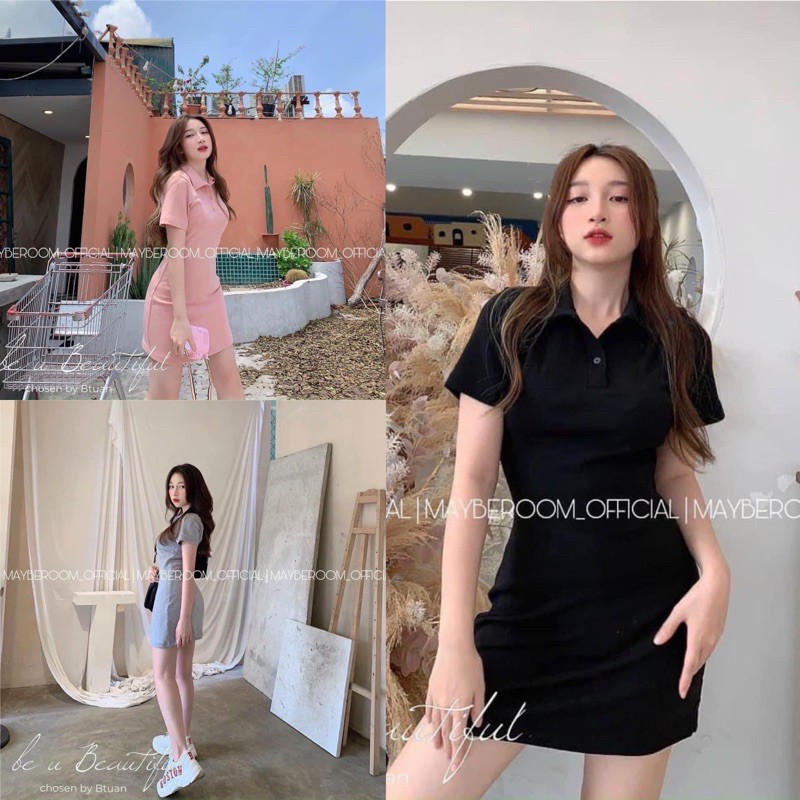 Đầm Thun Cổ Bẻ | BigBuy360 - bigbuy360.vn