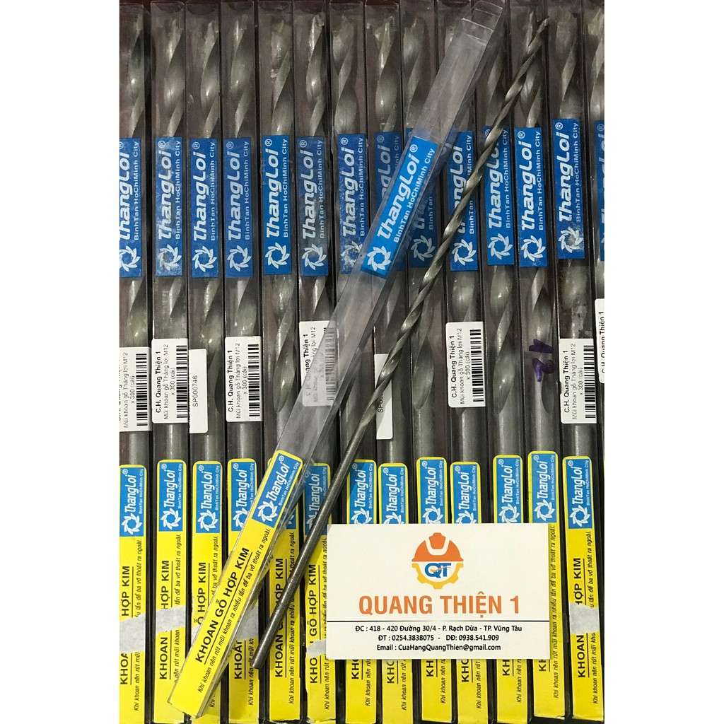 Mũi khoan gỗ Thắng Lợi từ 6mm đến 18mm chiều dài 300mm