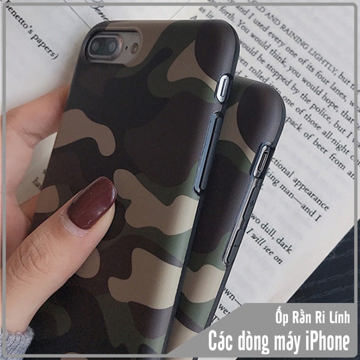 Ốp lưng Camo rằn ri lính cho các dòng máy iPhone Xs Max / X / Xs / 8 Plus / 7 Plus / 8 / 7 / 6 /6s