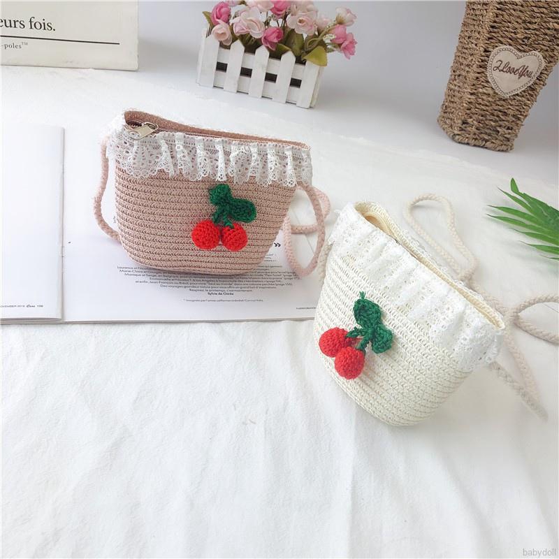 Mũ Rơm Đan Hình Trái Cây Xinh Xắn Cho Bé Gái