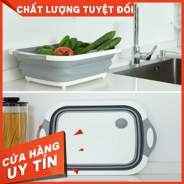 Bộ Thớt Kèm Chậu Gấp Gọn Đa Năng, [HÀNG HOT] TTHỚT GẤP GỌN ĐA NĂNG 3IN1[ HÀNG NEW 2019]